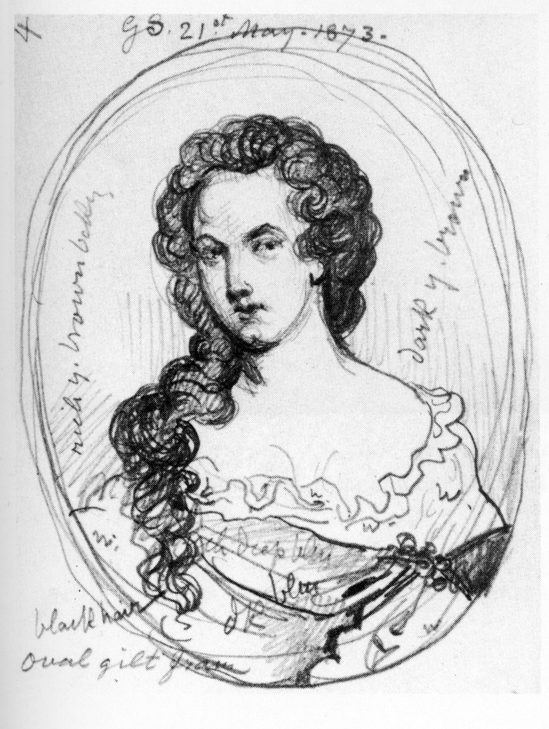 Sketch of Aphra Behn